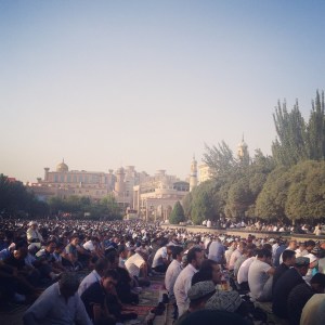 Ramadan, final mass, in Kashgar, Xinjiang. Photo: Brent Crane. 