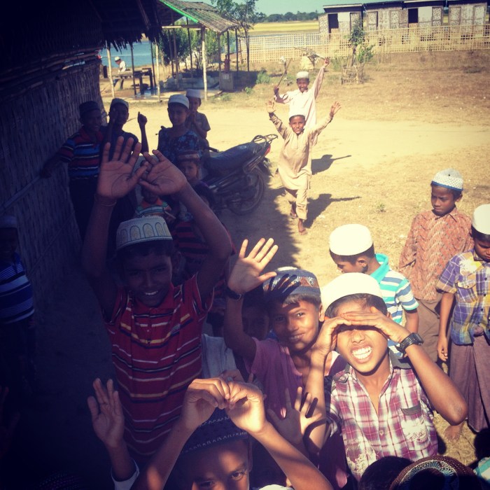 Children at a Rohingya refugee camp in Rakhine state, Myanmar. Photo: Brent Crane.